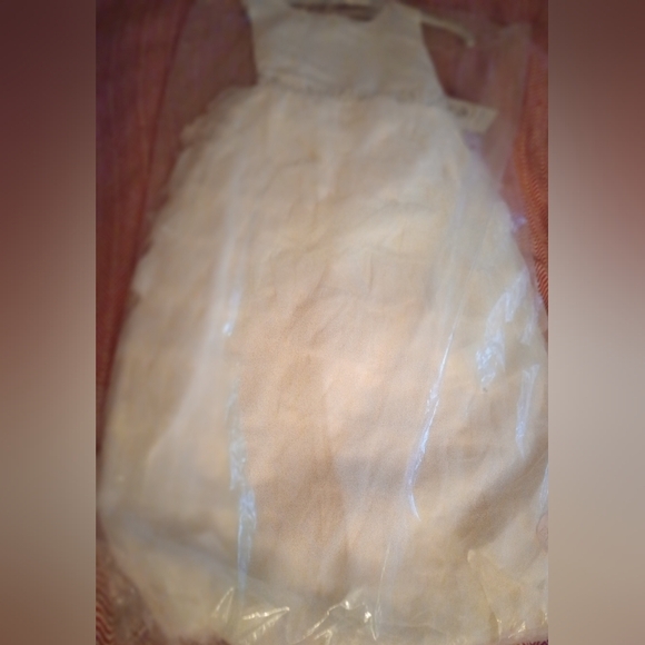 Layered mesh princess dress with a beautiful pearl and gem trim. Size 8 - Picture 7 of 14